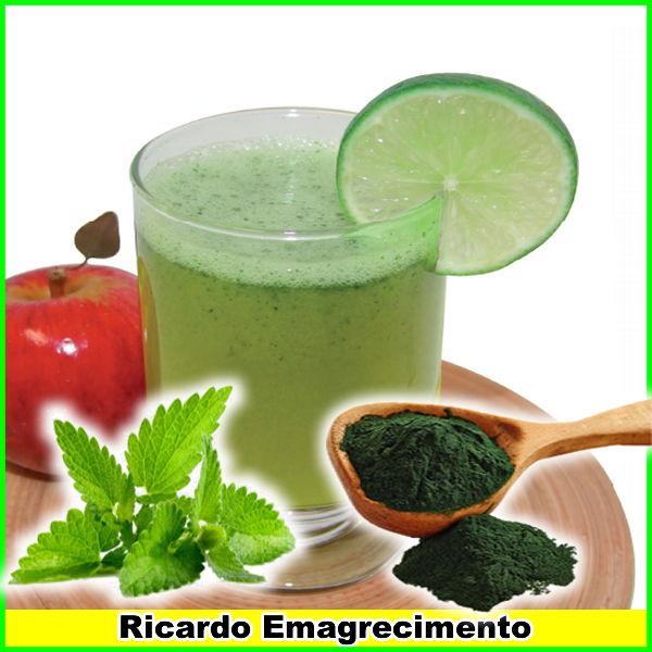 Como tomar o suco de limão, maça, hortelã, e spirulina.