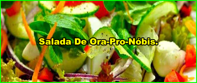 Como Fazer Salada De Ora-Pro-Nóbis.