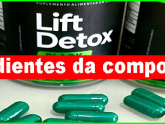 Lift Detox Black ingredientes da fórmula da cápsula. São eles spirulina, quitosana, psyllium, laranja morou em pó (Morosil) e picolinato de cromo.