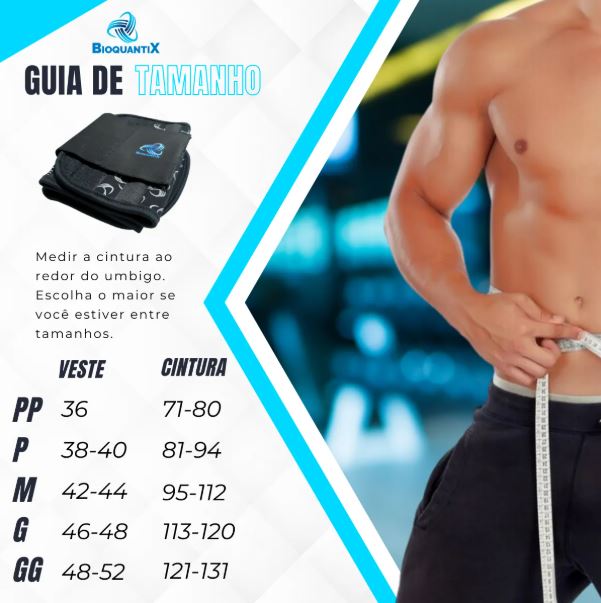 Cinta Emagrecedora: Tamanhos Disponíveis da Cinta Bioquantix.