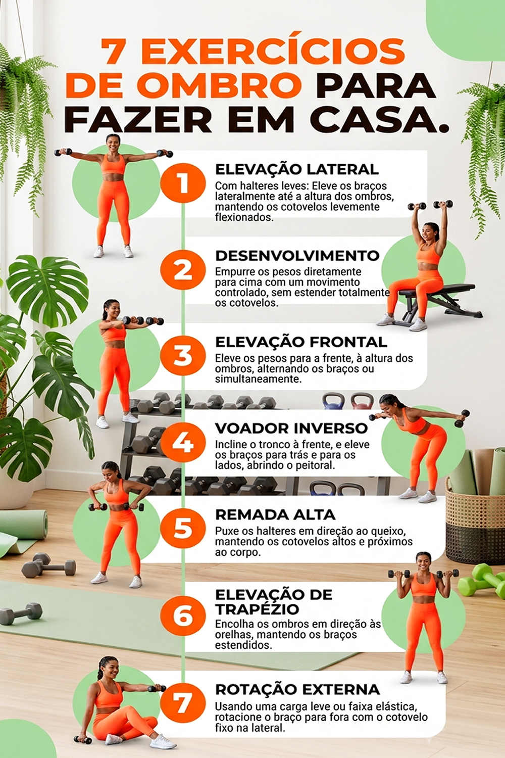 7 exercícios de ombro para fazer em casa.